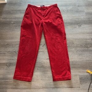 Vintage Polo Ralph Lauren preppy country club classic red corduroy pants 35x32